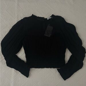 NWT SOMETHING NAVY Elegant Black Women's Top